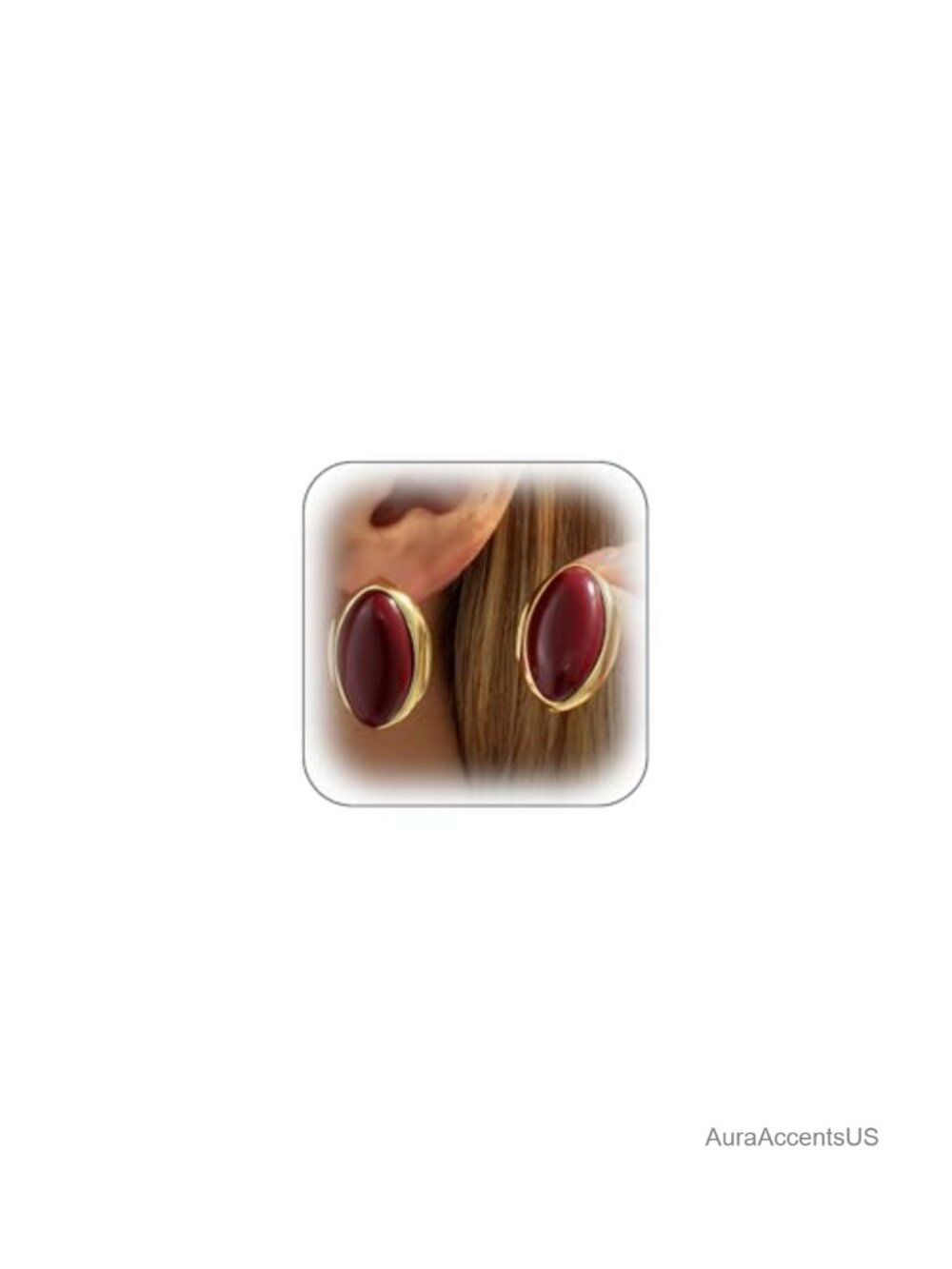 Large Resin Two Tone Oval Statement Earrings for Women Dangling